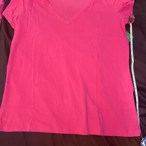 NWT Lilly Pulitzer “Michele Top” , Bright Pink Tee shirt Size XL